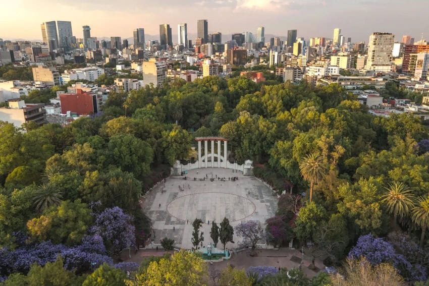 Parque México e Hipódromo desde el aire
